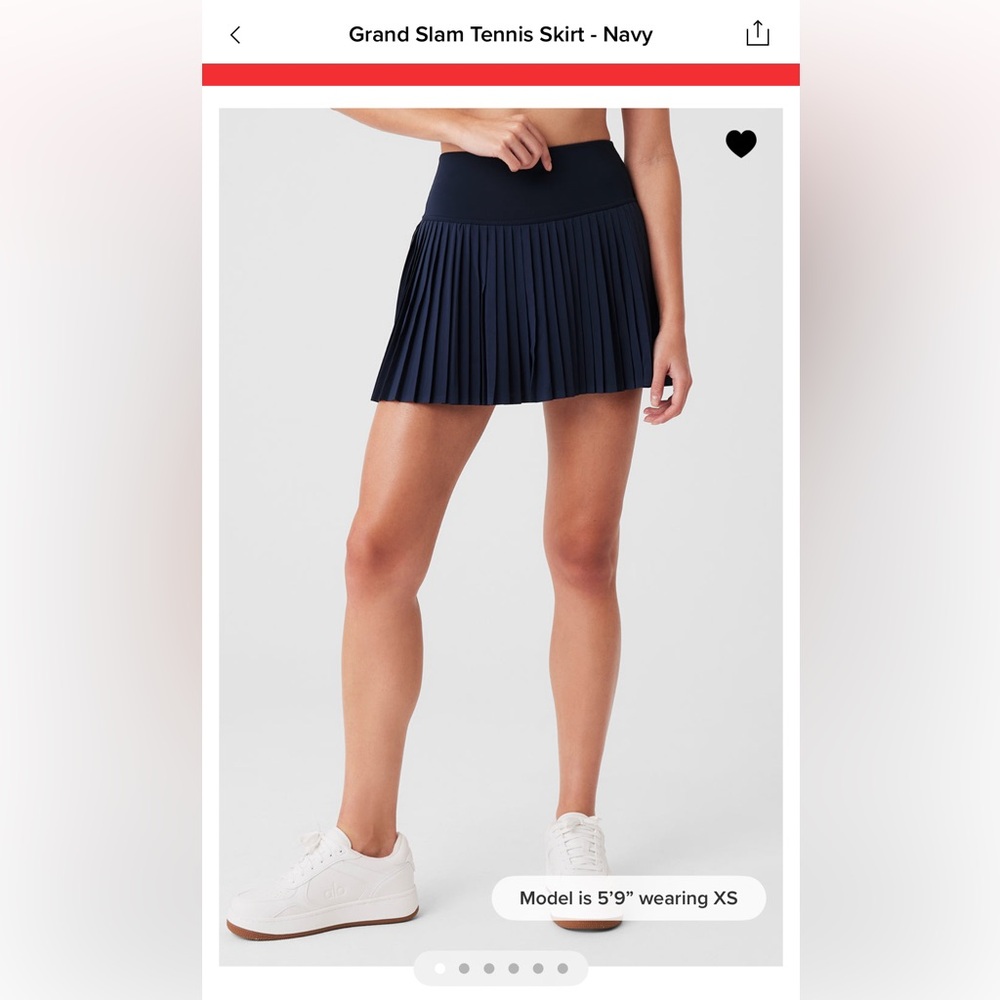 ALO YOGA grand slam tennis skirt Navy